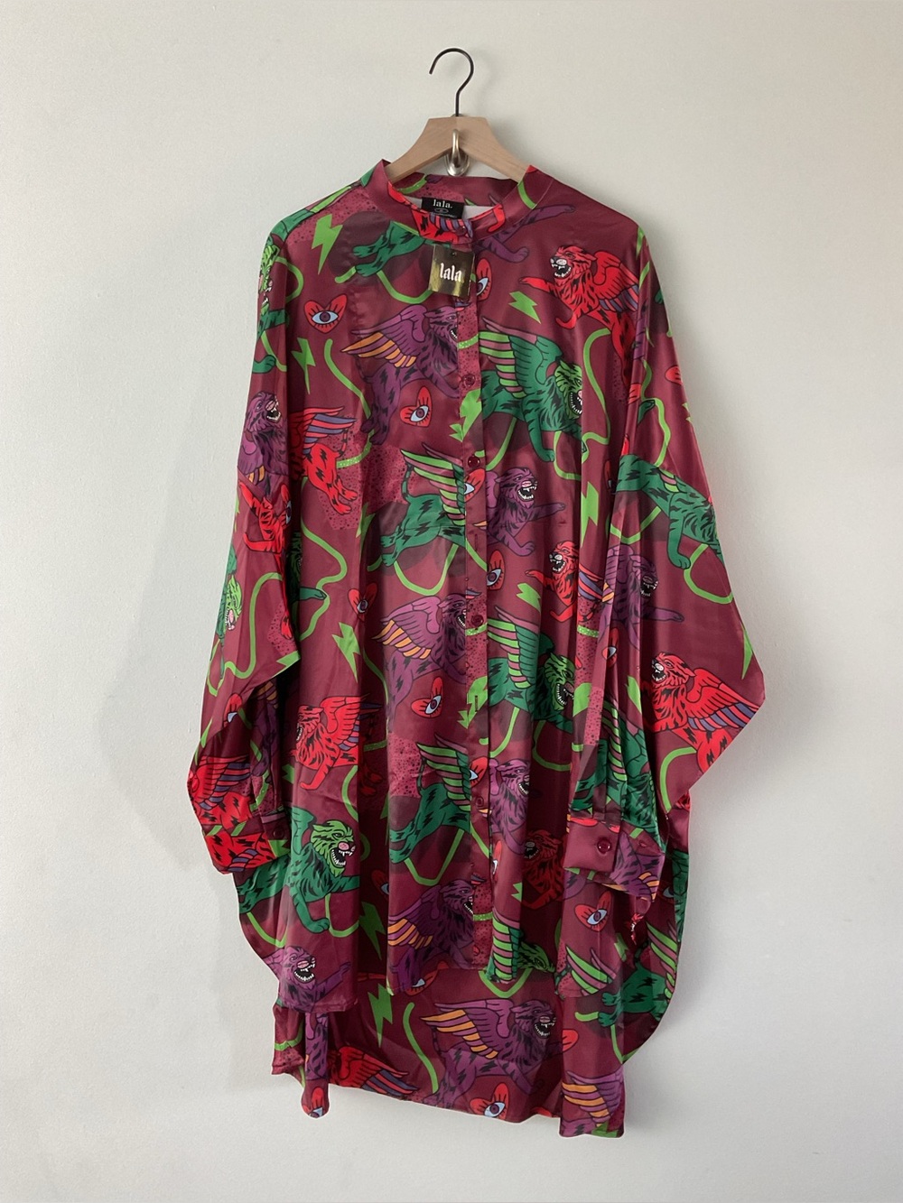 🚫SOLD🚫Dressed In Lala Wild Whimsy Oversize Satin Top & Pants Set